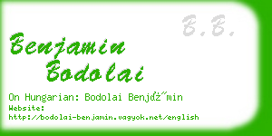 benjamin bodolai business card